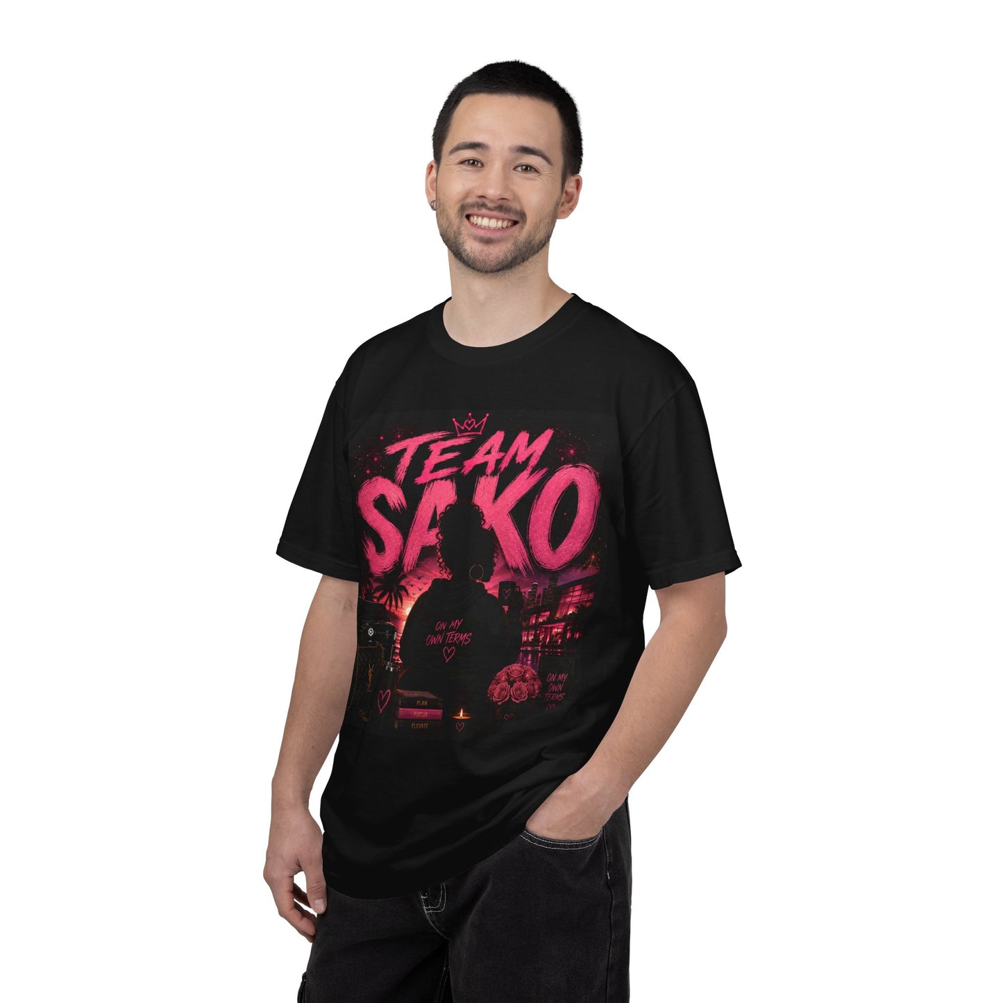 Team Sako Graphic T-Shirt — Retro Neon Streetwear Tee