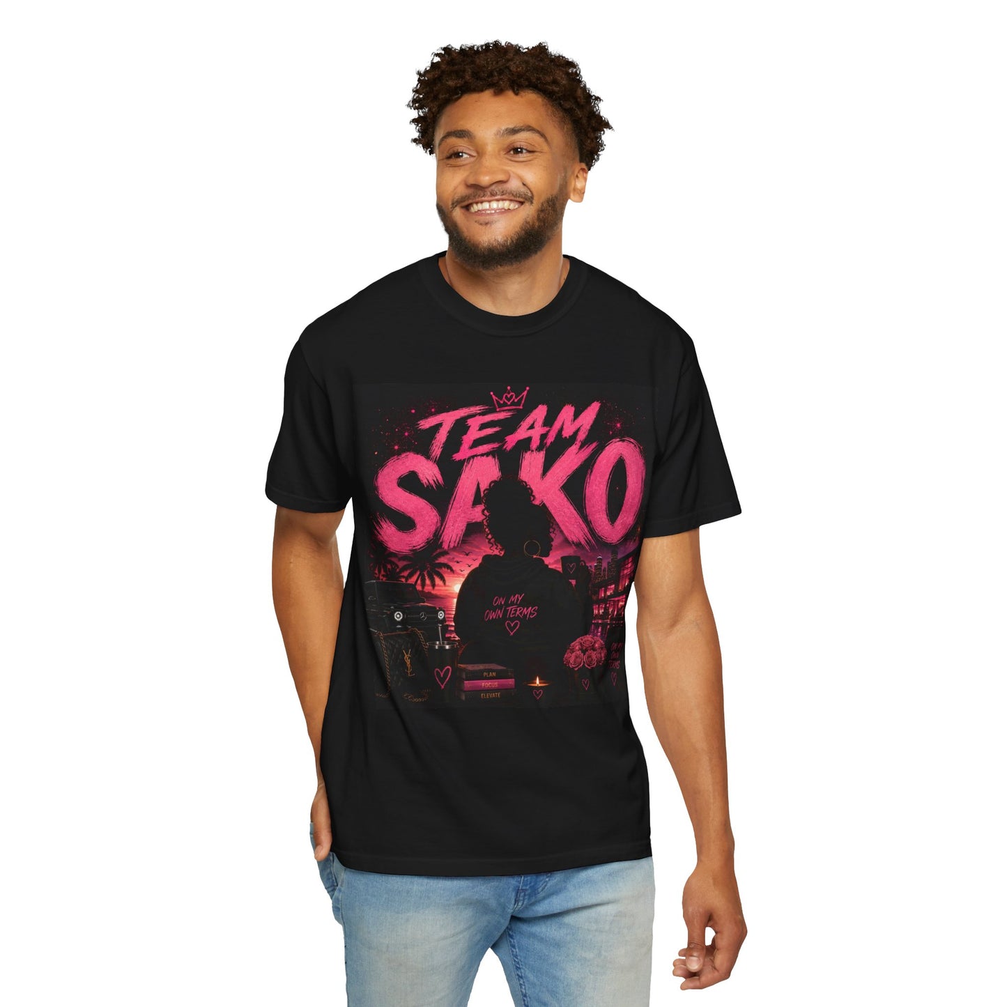 Team Sako Graphic T-Shirt — Retro Neon Streetwear Tee