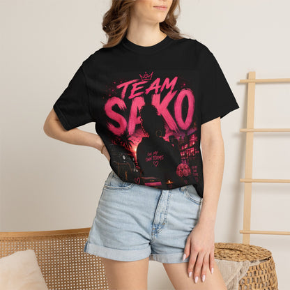 Team Sako Graphic T-Shirt — Retro Neon Streetwear Tee